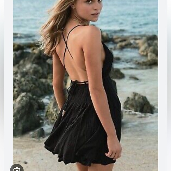 FREE PEOPLE Forever Favorite Mini Dress in black Super Sexy in size Medium NWT - Picture 15 of 16